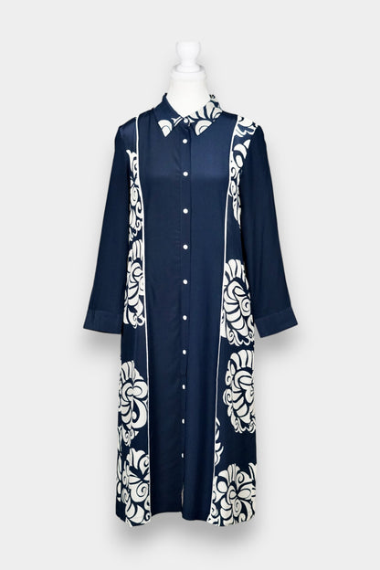 Mulberry Silk Printed Shirt Dress