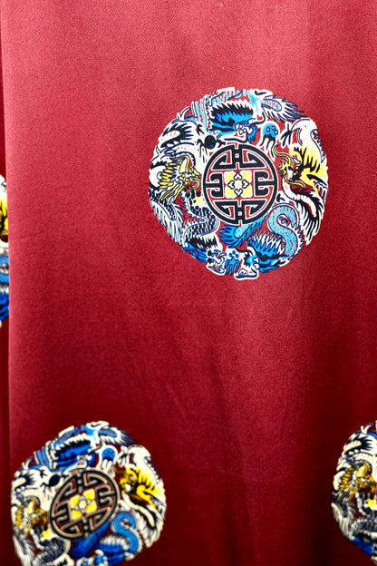 Mulberry Silk Printed Long Robe