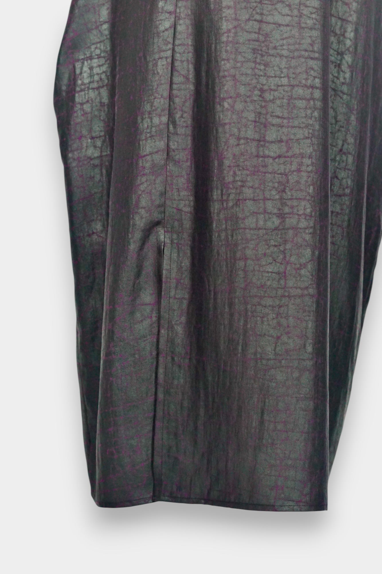 Handcrafted Gambiered Guangdong Gauze Silk Maxi Dress | Loose Fit 100% Mulberry Silk