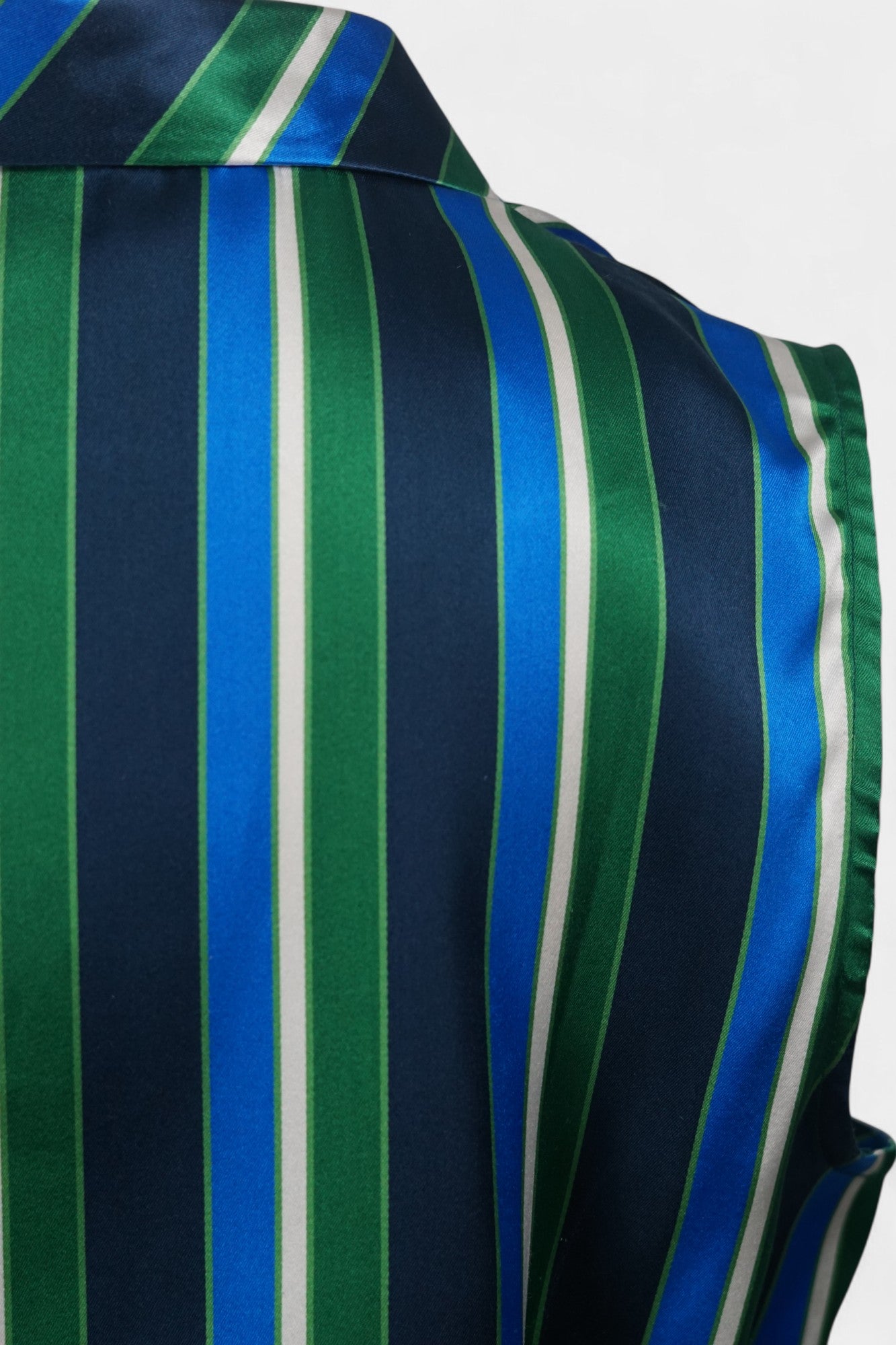Handcrafted Striped Silk Vest | 100% Mulberry Silk Sleeveless Top