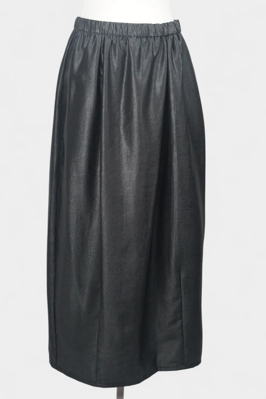 Handcrafted Black Gambiered Guangdong Gauze Silk Skirt | 100% Mulberry Silk