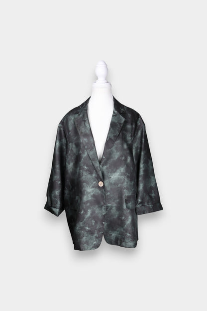 Gambiered Guangdong Gauze Silk Butterfly-Pattern Blazer