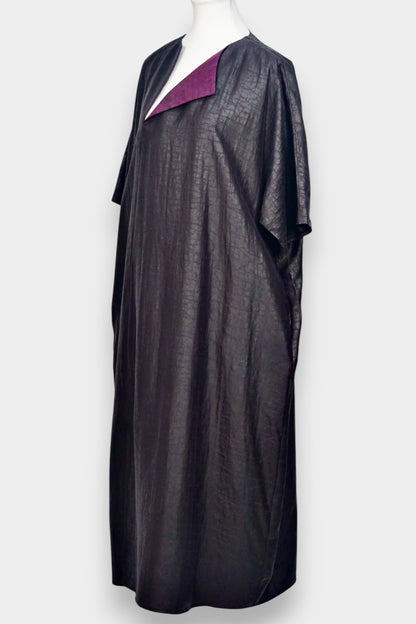 Gambiered-Guangdong-Gauze-Silk-Dress-Handmade-Natural-Dye-Luxury