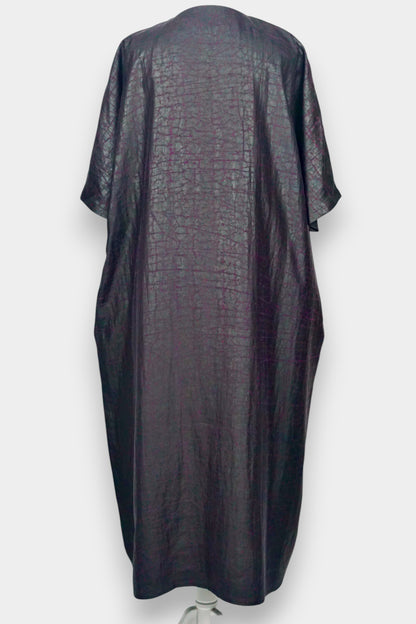 Gambiered-Guangdong-Gauze-Silk-Dress-Handmade-Natural-Dye-Luxury