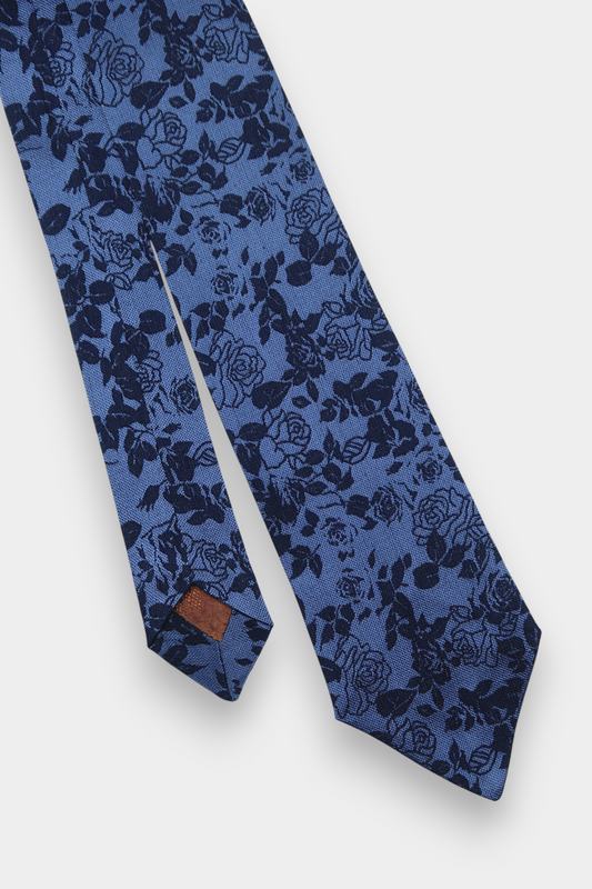 Pure Silk Woven Necktie with Repeat Geometric Pattern in Multi-Colour