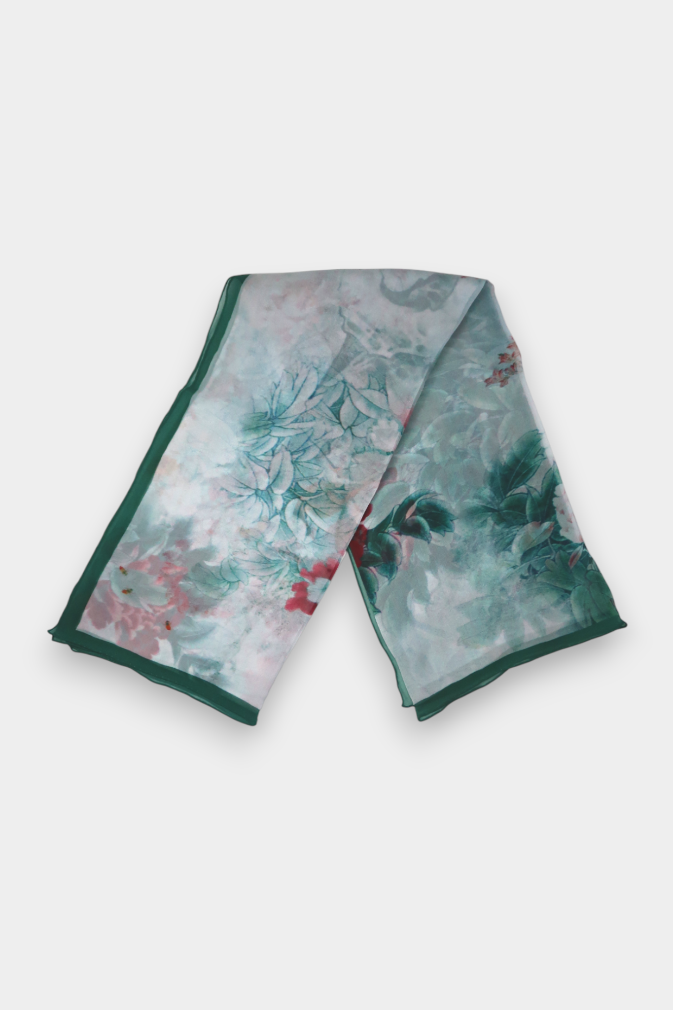 Mulberry Silk Watercolour Floral Print Scarf