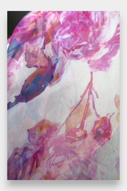 Mulberry Silk Watercolour Floral Scarf