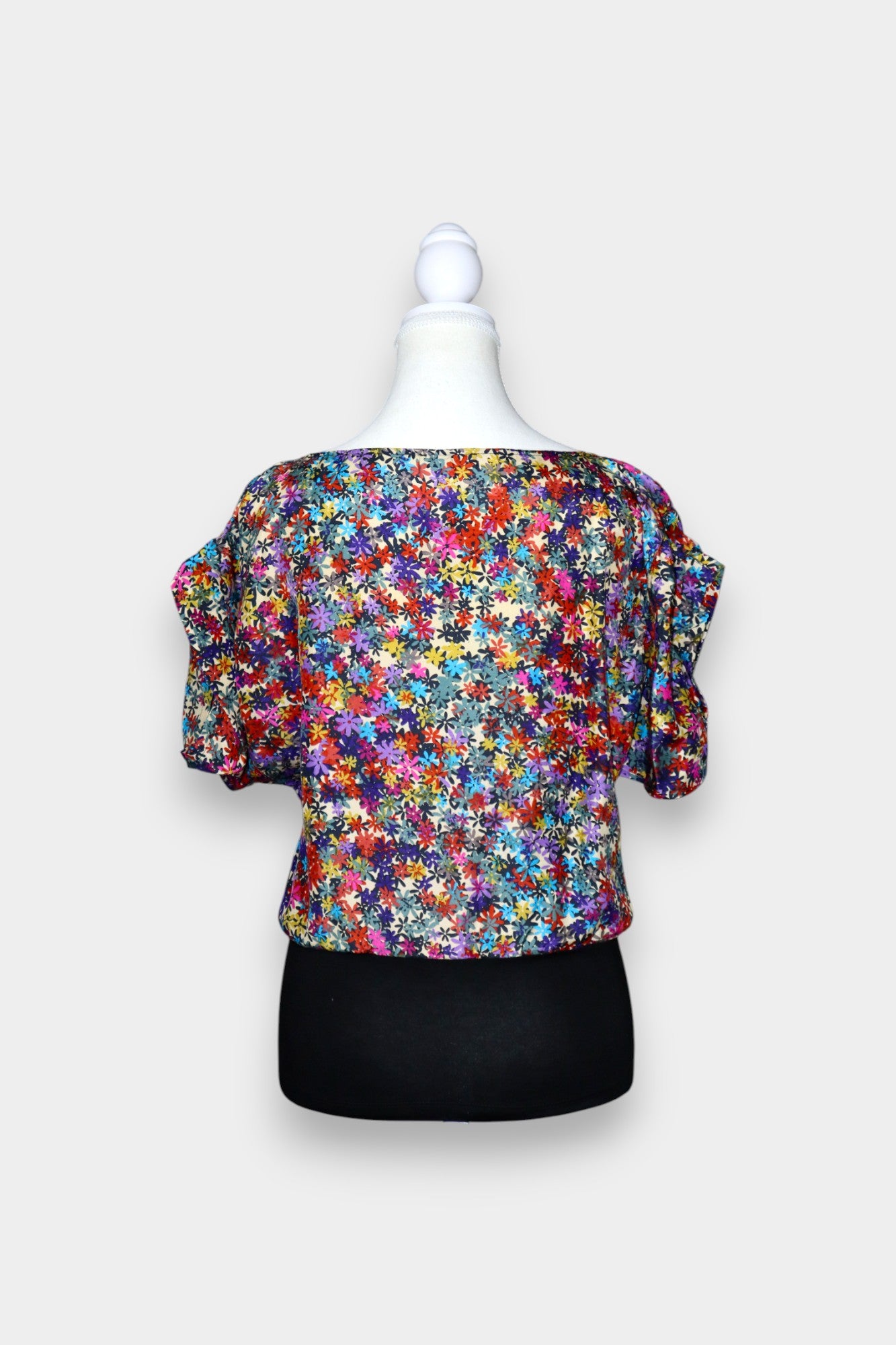 Silk Blouse with Confetti Floral Print | Multi-Colour