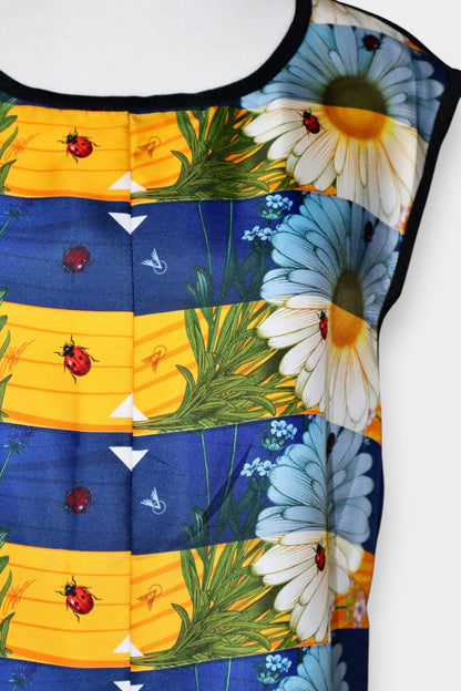 Mulberry Silk Sleeveless Printed Blouse