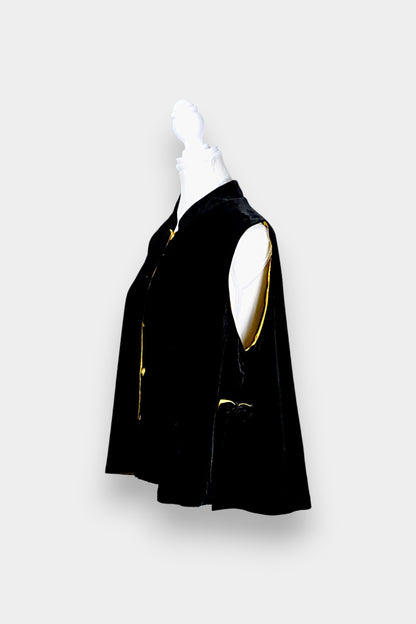 Mulberry Silk Sleeveless Mandarin-Collar Top