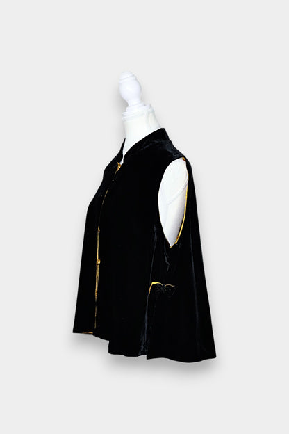 Mulberry Silk Sleeveless Mandarin-Collar Top