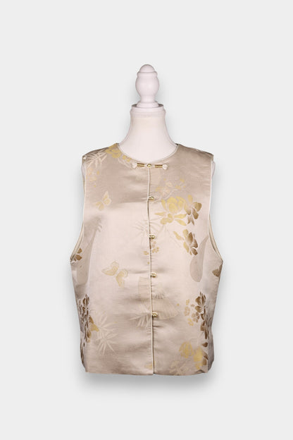 Song Dynasty Brocade Silk Floral Vest