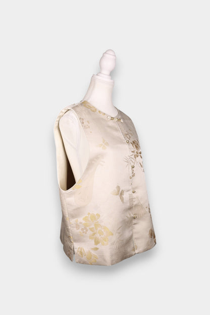 Song Dynasty Brocade Silk Floral Vest