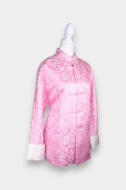Song Dynasty Brocade Silk Pink Jacket