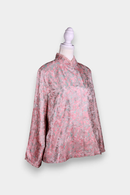 Song Dynasty Brocade Silk Mandarin-Collar Jacket