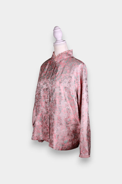 Song Dynasty Brocade Silk Mandarin-Collar Jacket