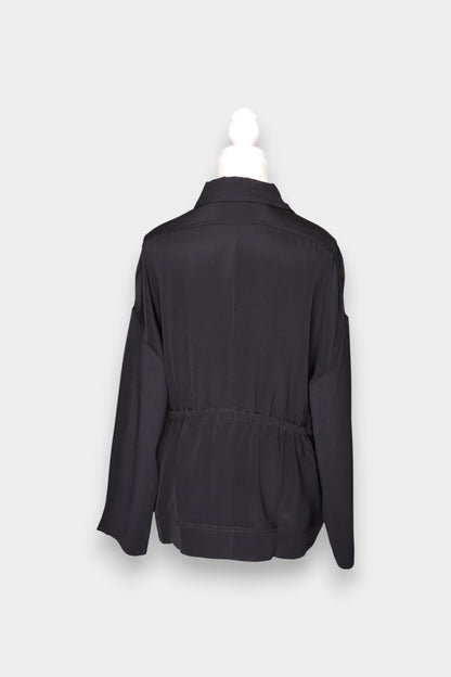 Mulberry Silk Relaxed Fit Drawstring Shirt