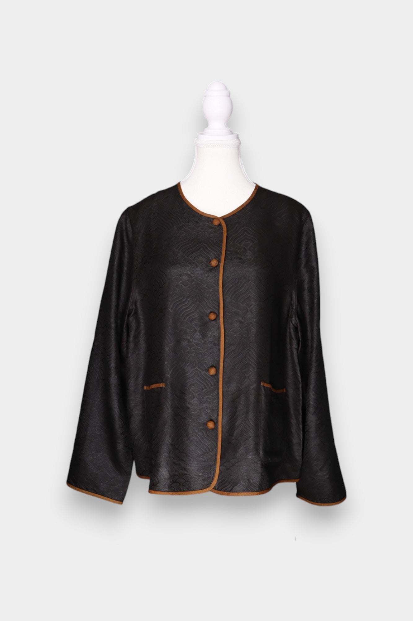 Reversible Gambiered Guangdong Gauze Silk Jacket | Two Looks in One