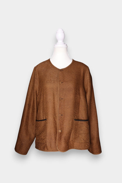 Gambiered Guangdong Gauze Silk Reversible Jacket