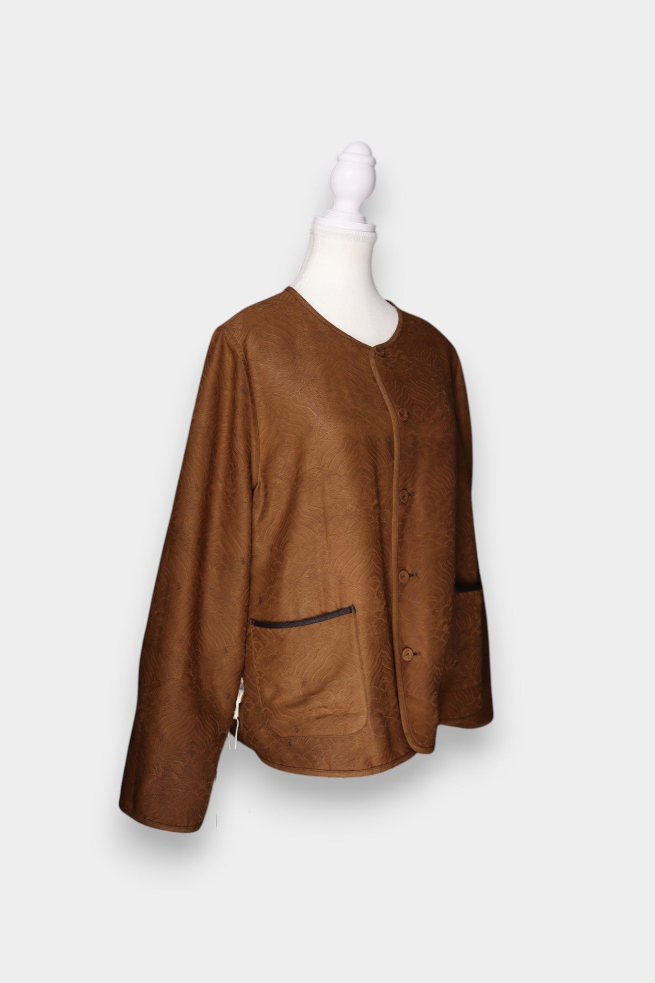 Reversible Gambiered Guangdong Gauze Silk Jacket | Two Looks in One