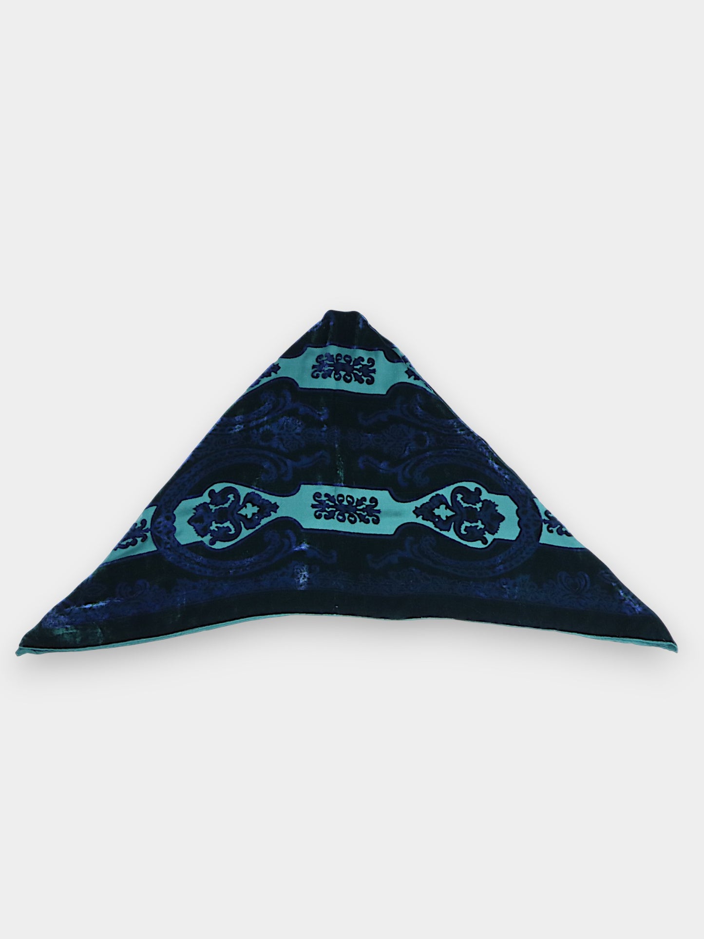 Mulberry Silk Velvet Ornamental Square Scarf