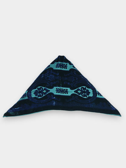 Mulberry Silk Velvet Ornamental Square Scarf