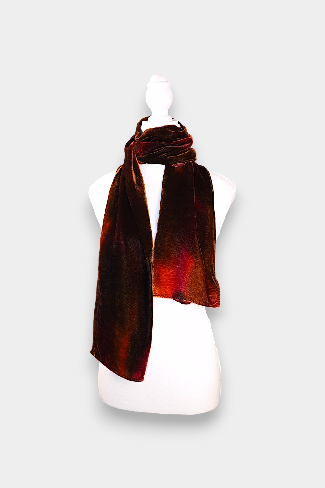 Mulberry Silk Velvet Gradient Scarf