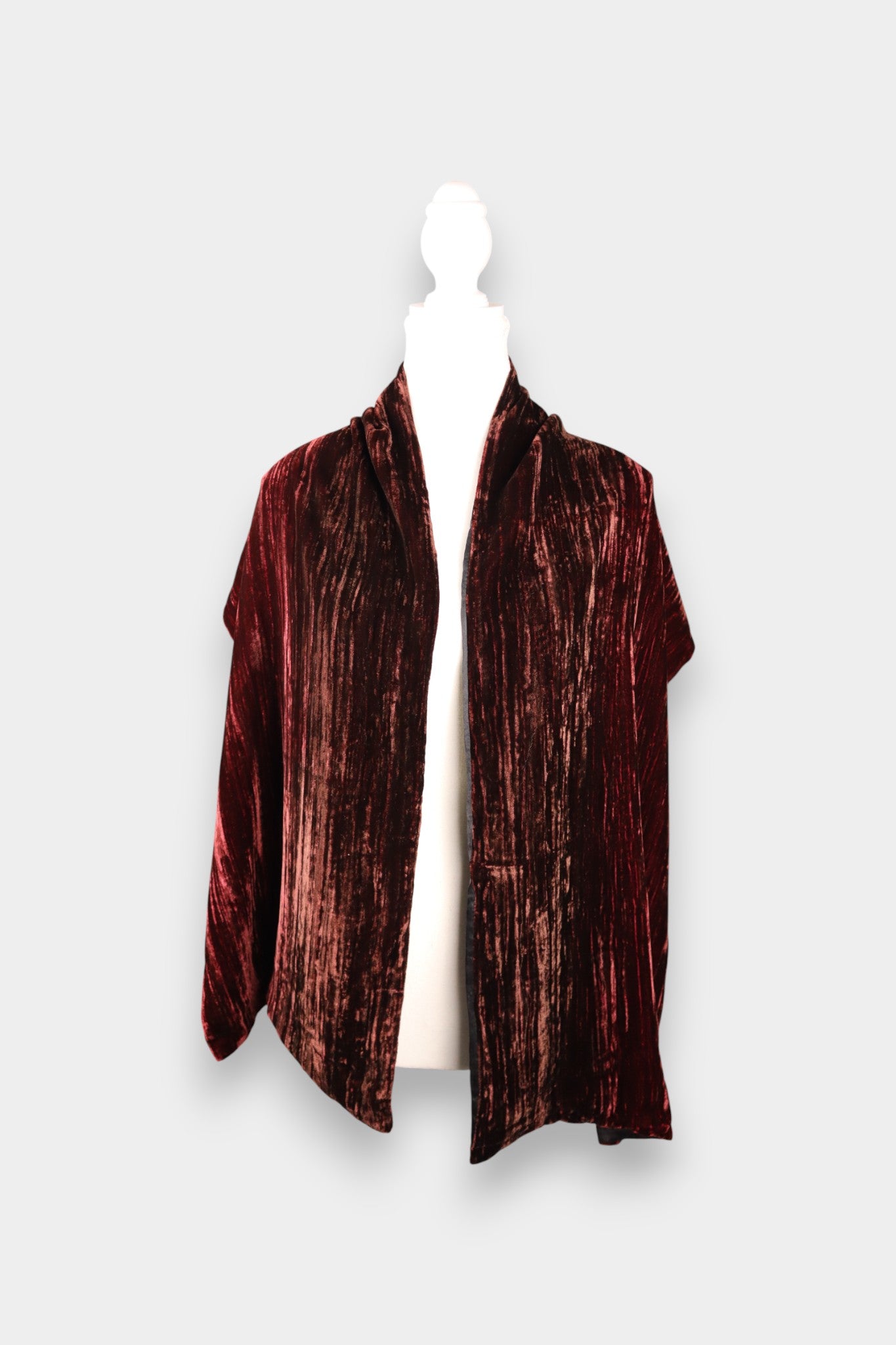 Mulberry Silk Velvet Textured Scarf