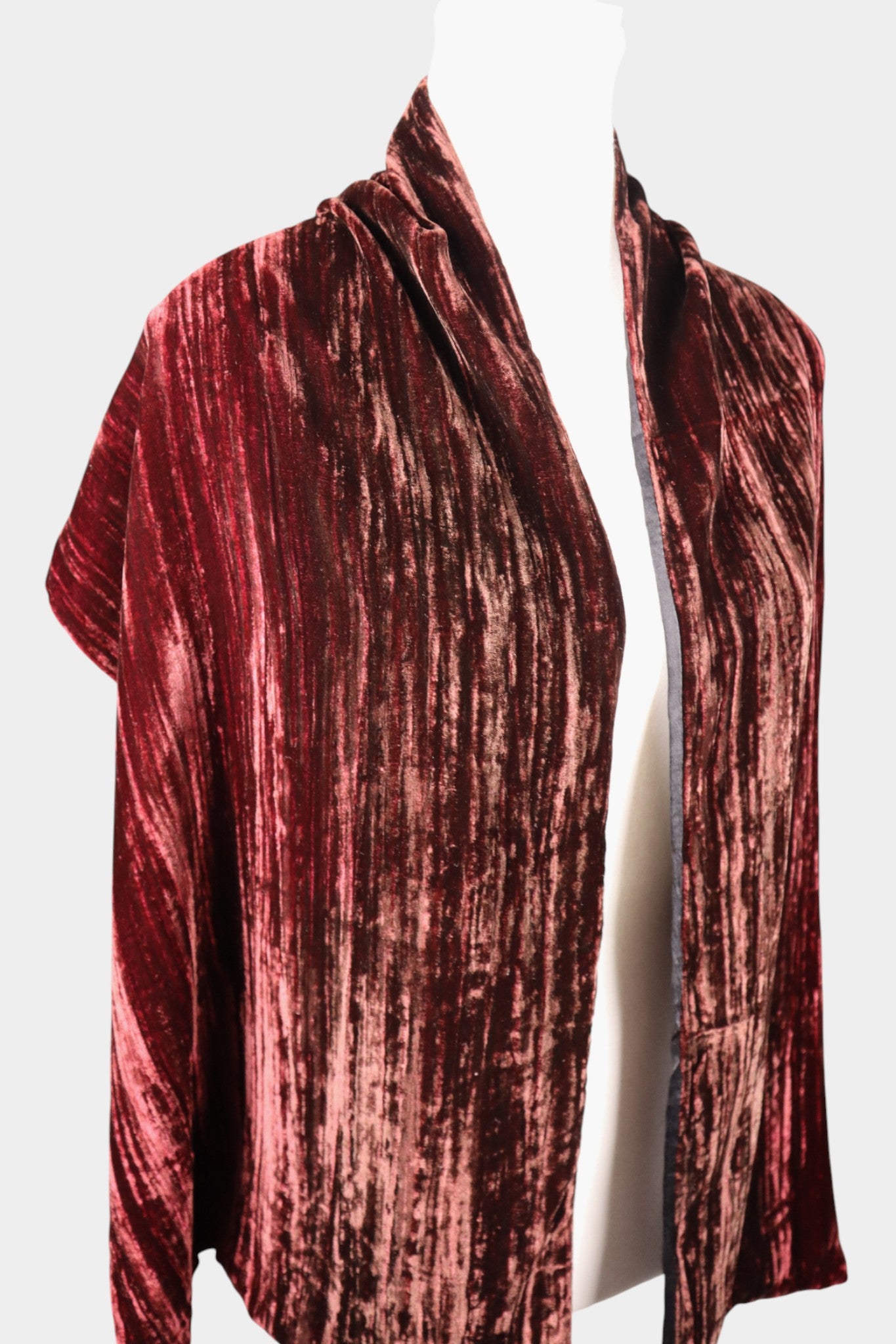 Mulberry Silk Velvet Textured Scarf