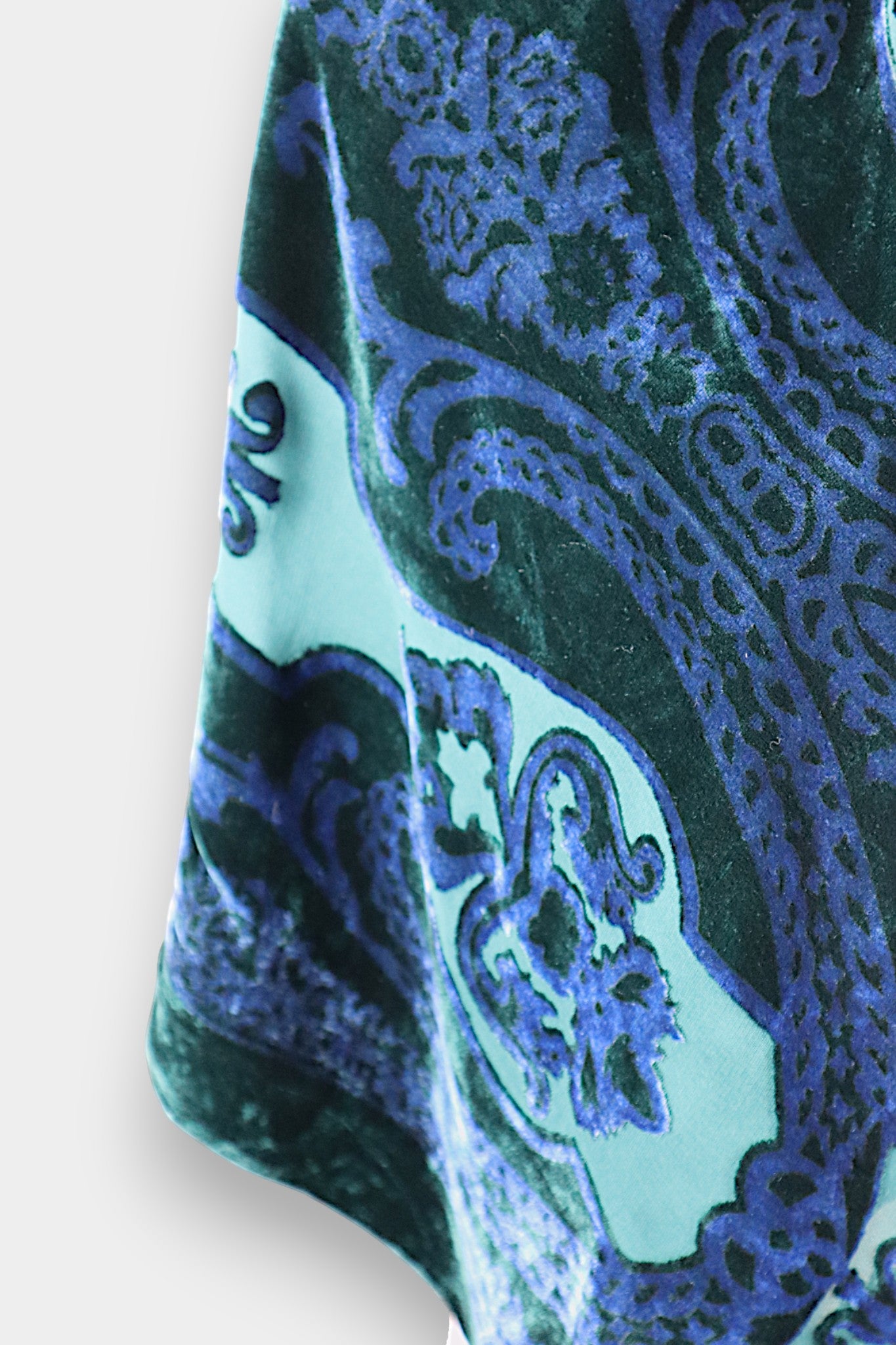 Mulberry Silk Velvet Ornamental Square Scarf