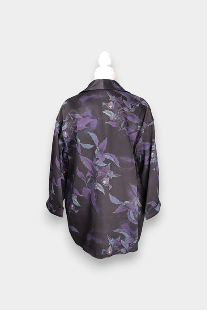 Gambiered Guangdong Gauze Silk Floral Blazer