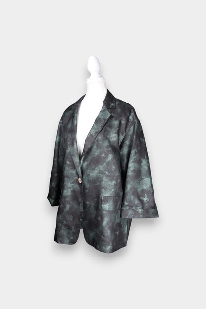 Gambiered Guangdong Gauze Silk Butterfly-Pattern Blazer