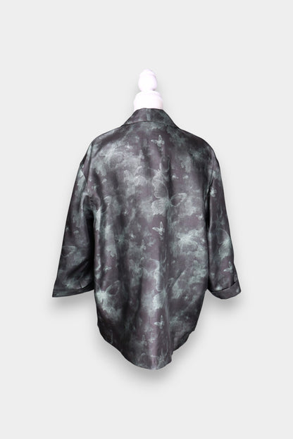 Gambiered Guangdong Gauze Silk Butterfly-Pattern Blazer