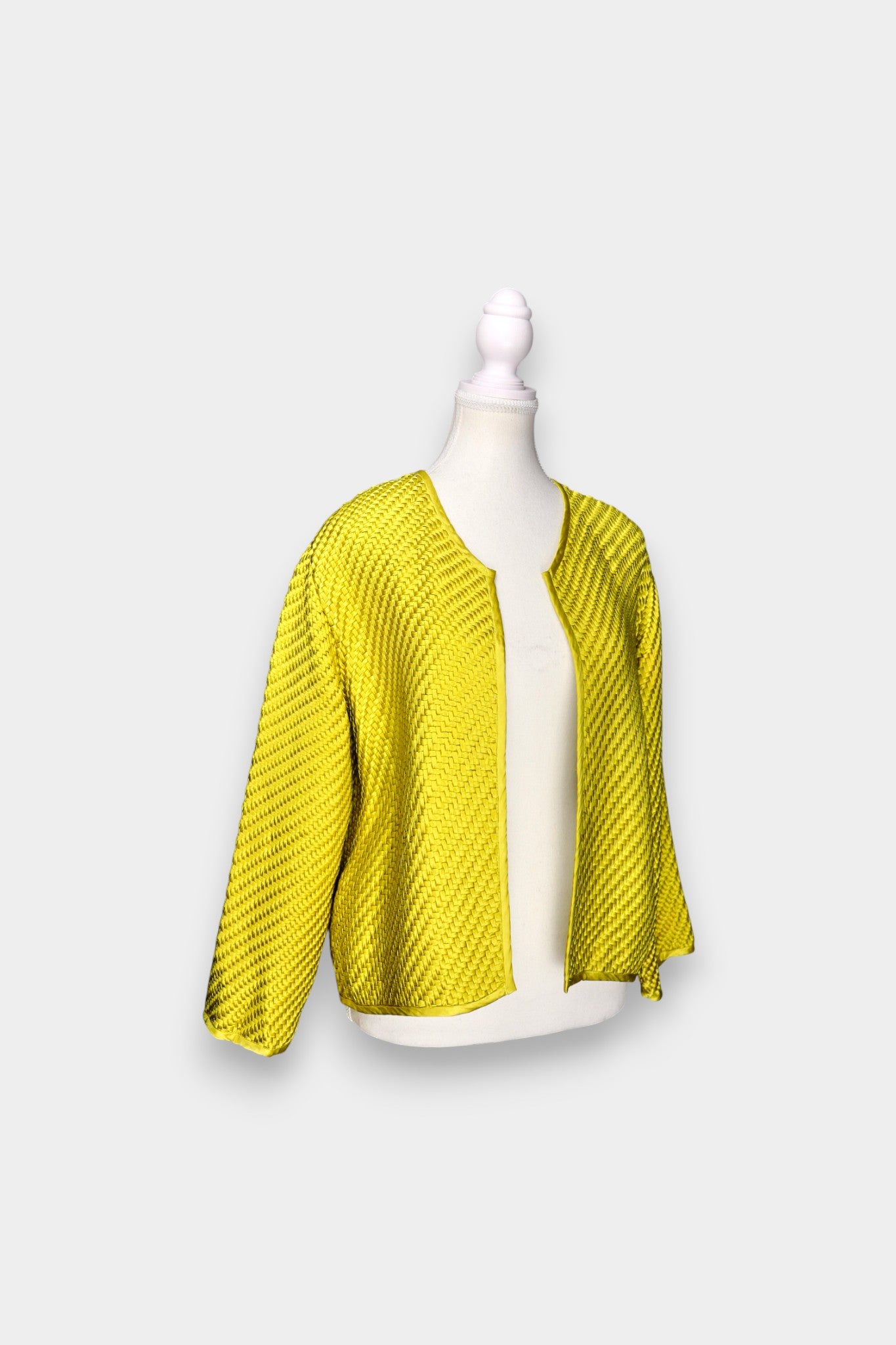 Mulberry Silk Textured Open-Front Jacket