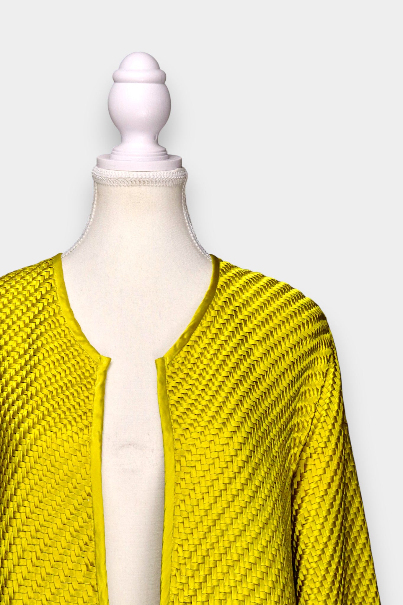 Mulberry Silk Textured Open-Front Jacket