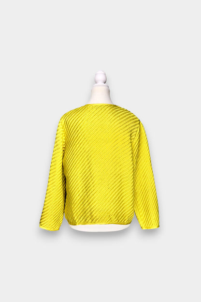 Mulberry Silk Textured Open-Front Jacket