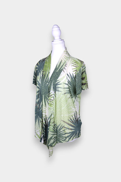 Mulberry Silk Tropical Print Blouse