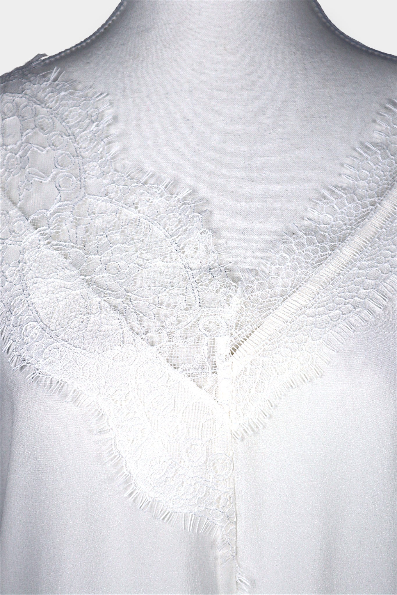 Mulberry Silk Ivory Camisole with Lace