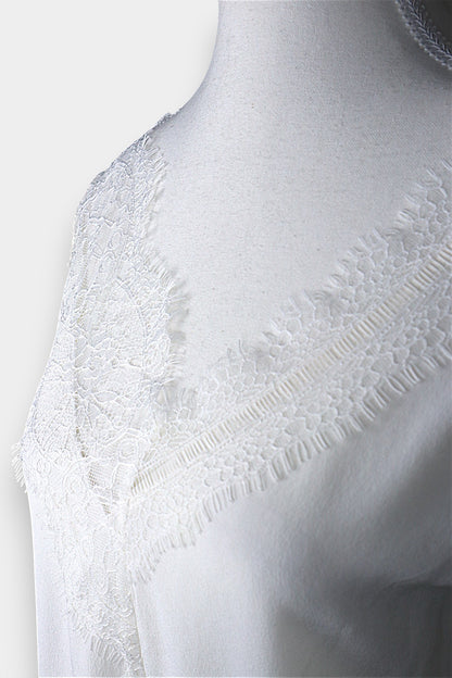 Mulberry Silk Ivory Camisole with Lace