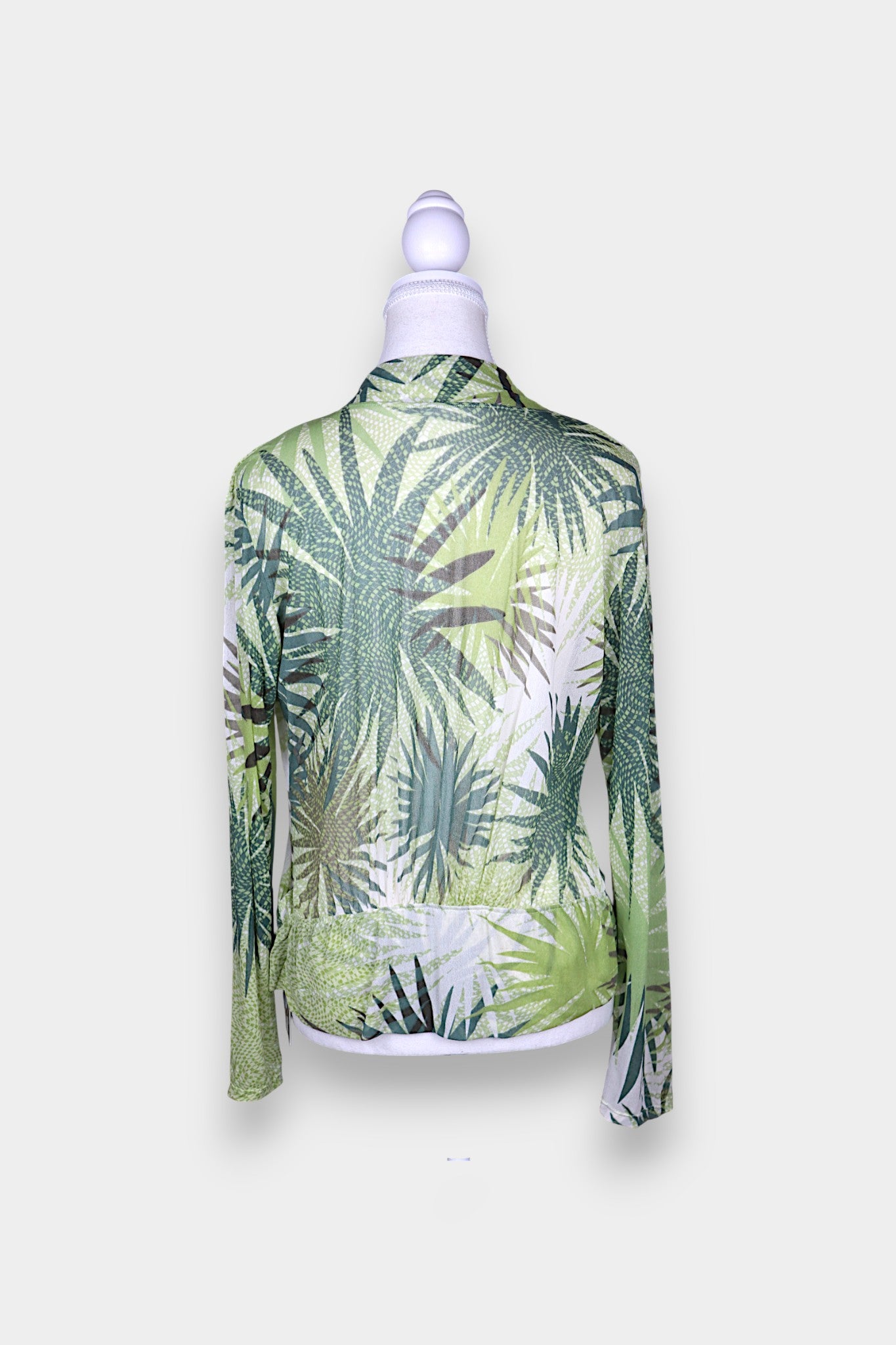 Mulberry Silk Tropical Print Lightweight Blouse