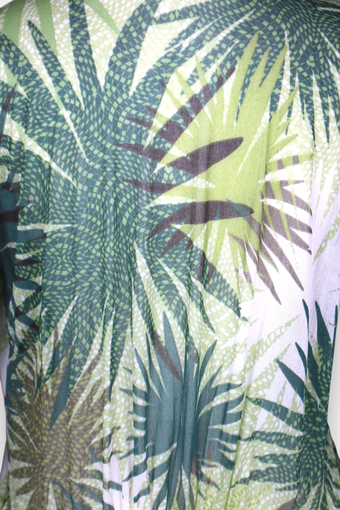 Mulberry Silk Tropical Print Lightweight Blouse