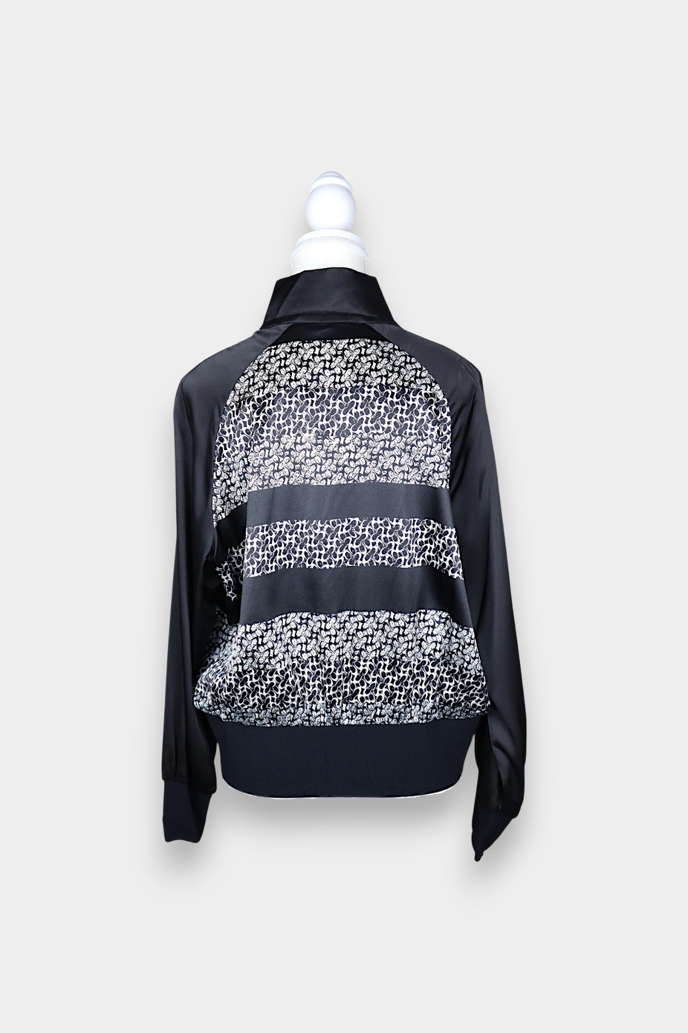 Mulberry Silk Zip-Up Bomber Jacket