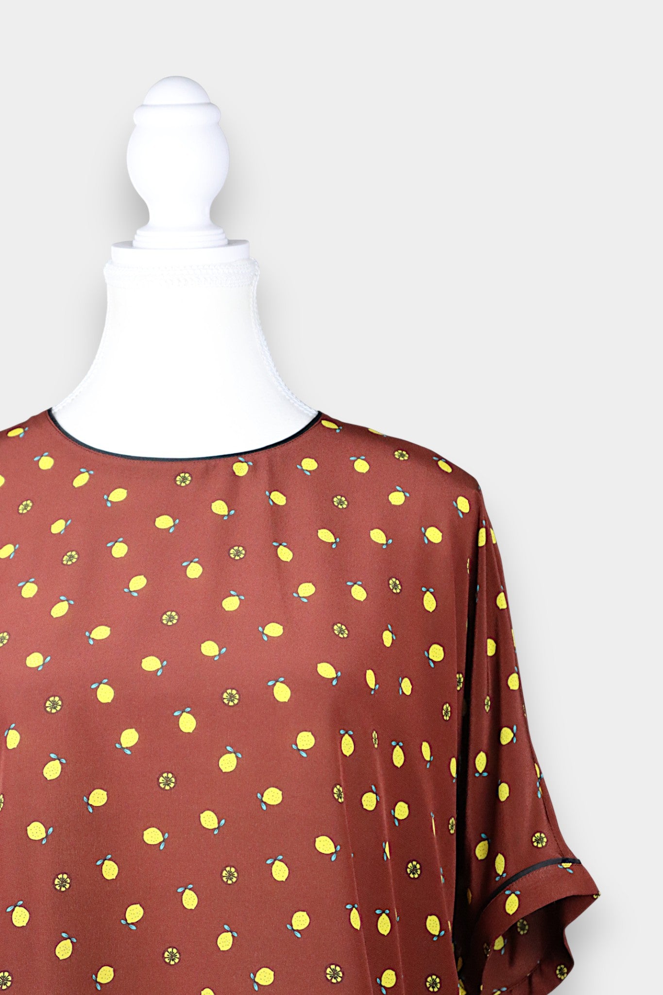Mulberry Silk Print Relaxed Blouse