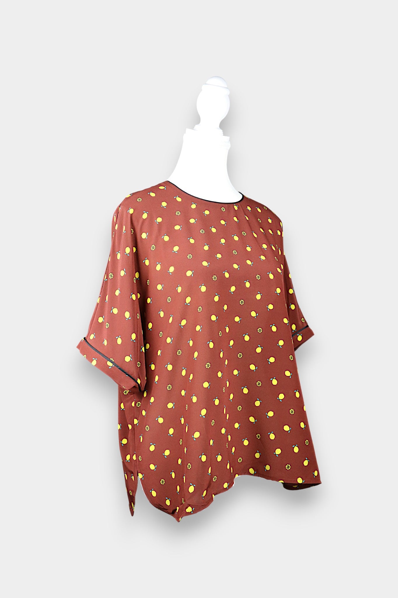 Mulberry Silk Print Relaxed Blouse