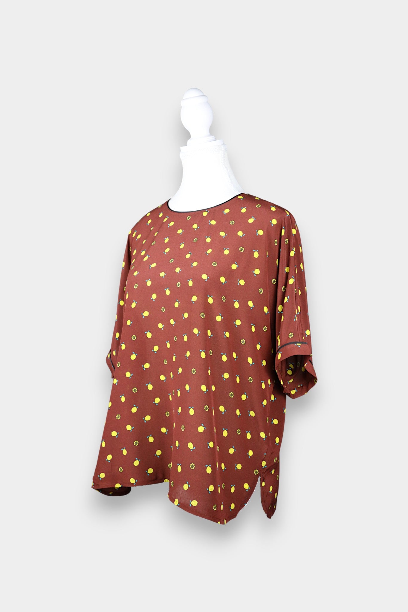 Mulberry Silk Print Relaxed Blouse