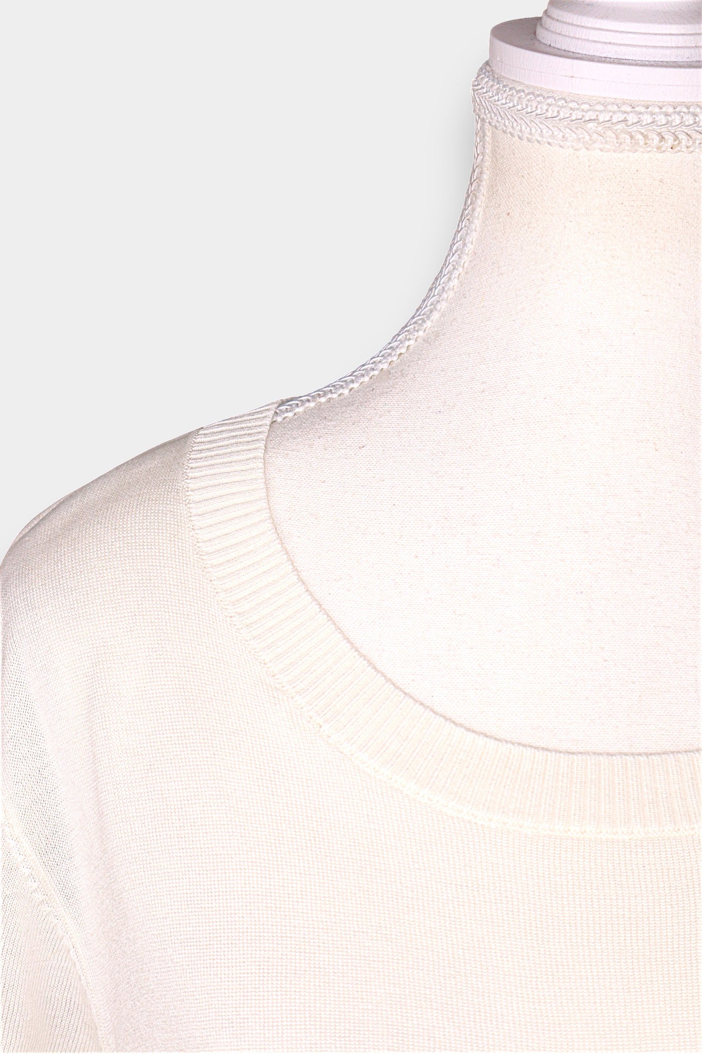 Mulberry Silk Knit Short-Sleeve Blouse