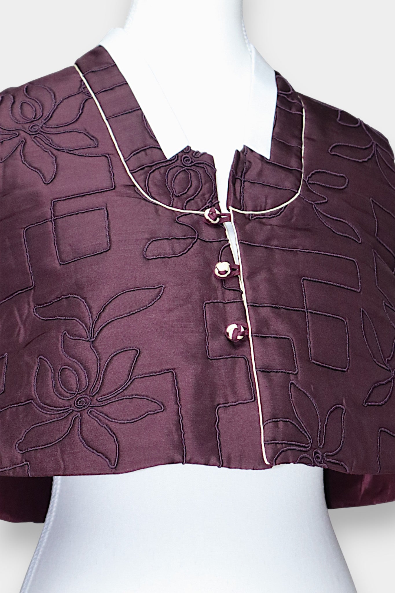 Mulberry Silk Quilted Cropped Vest