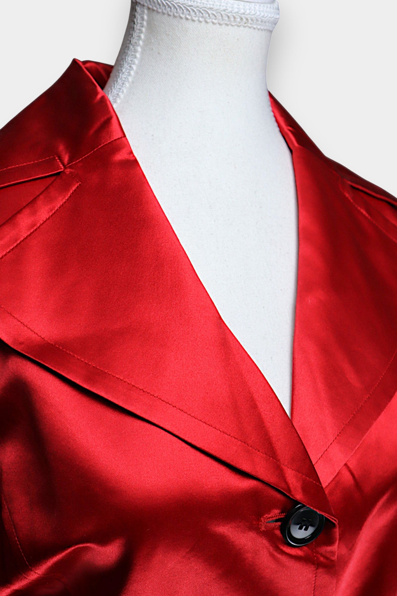 Mulberry Silk Satin Trench Coat