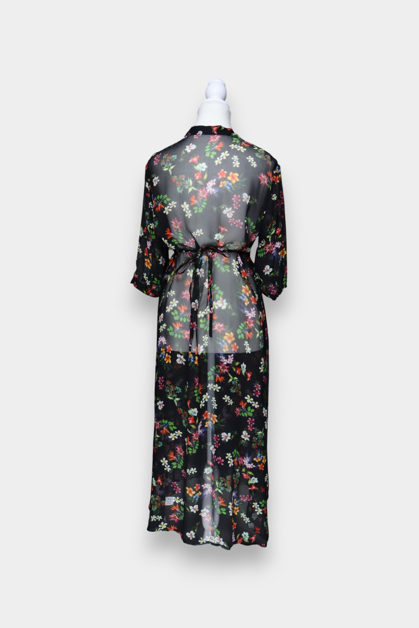 Mulberry Silk Sheer Floral Maxi Dress