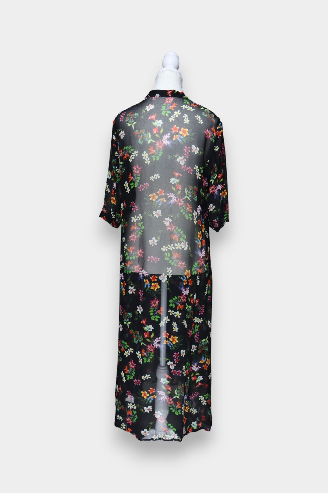 Mulberry Silk Sheer Floral Maxi Dress